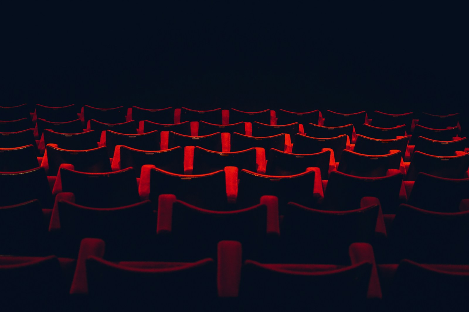 red and black theater seats